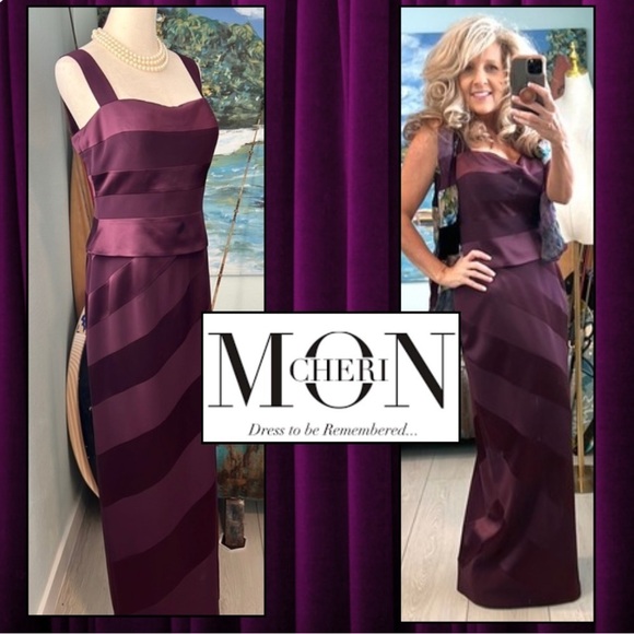 🍷Montage Mon Cherie, Stunning Formal Gown, Elegant, Classic & Timeless, Size 12 - Picture 6 of 10